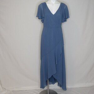 Ever Pretty OREE Charming Chiffon Bridesmaid Dress Lotus Leaf Hemline New 10